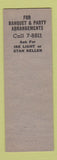 Matchbook Cover - Conner Streicher Post American Legion Annville PA