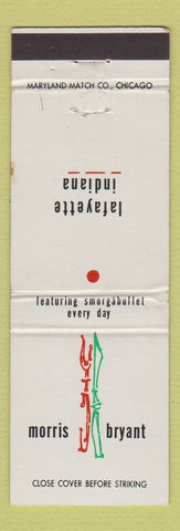 Matchbook Cover - Morris Bryant Restaurant Lafayette IN