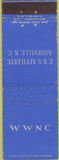 Matchbook Cover - WWNC CBS Radio Asheville NC