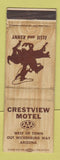 Matchbook Cover - Crestview Motel Out Wickenburg Way AZ WEAR