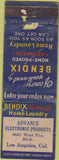 Matchbook Cover - Bendix Laundry Los Angeles CA POOR