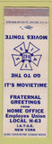 Matchbook Cover - Employees Union Local H63 New York City