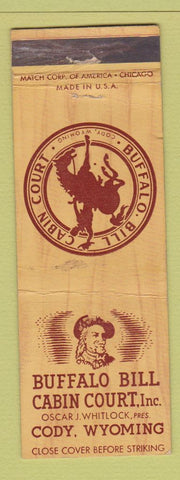 Matchbook Cover - Buffalo Bill Cabin Cort Cody WY WEAR