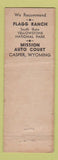 Matchbook Cover - Buffalo Bill Cabin Cort Cody WY WEAR