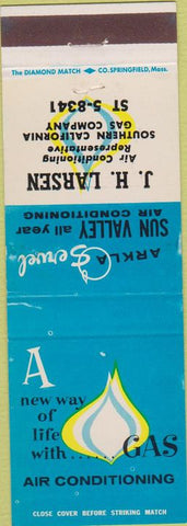 Matchbook Cover - Sun Valley Air Conditioning Southern CA  AC