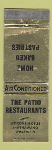 Matchbook Cover - Patio Restaurants Wisconsin Dells Shawano WI WEAR