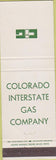 Matchbook Cover - Colorado Interstate Gas Co