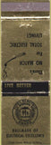 Matchbook Cover - Total Electric Award Electricity Power