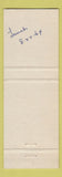 Matchbook Cover - The Captains' Table Chatham MA