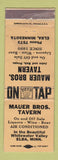 Matchbook Cover - Mauer Bros Tavern Elba MN WEAR