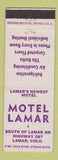 Matchbook Cover - Motel Lamar Colorado