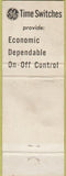 Matchbook Cover - GE Time Switches WEAR
