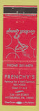 Matchbook Cover - Frency's Restaurant Pittsburgh PA