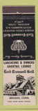 Matchbook Cover - Lord Cromwell Grill Meriden CT