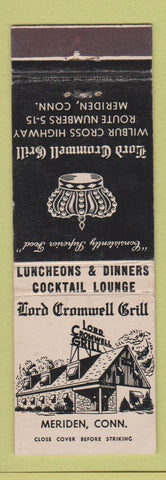 Matchbook Cover - Lord Cromwell Grill Meriden CT