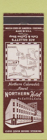 Matchbook Cover - Northern Hotel Fort Collins Colorado