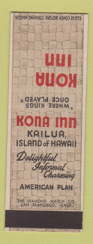 Matchbook Cover - Kona Inn Kailua Hawaii SAMPLE