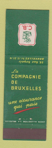 Matchbook Cover - La Compagnie de Bruxelles Brussels Belgium