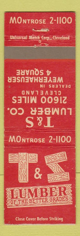 Matchbook Cover - T&S Lumber Cleveland OH