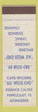 Matchbook Cover - Cafe Epicerie Belgium Tobacco Lingerie