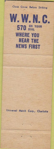 Matchbook Cover - WWNC Radio 570 Charlotte NC?