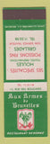 Matchbook Cover - Aux Armes de Bruxelles Restaurant Belgium Moules Grillades