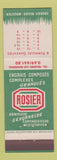 Matchbook Cover - Rosier Granules Fertilizer Belgium