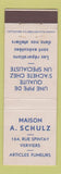 Matchbook Cover - Maison A Schulz Belgium Verviers
