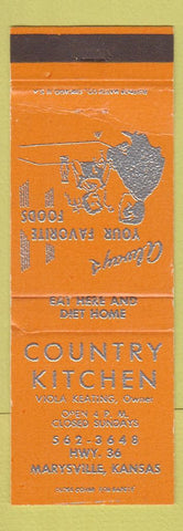 Matchbook Cover - Country Kitchen Marysville KS
