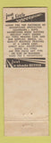 Matchbook Cover - Lew Hardy Business Promotions Spokane WA WEAR