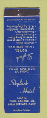 Matchbook Cover - Skylark Hotel Palm Springs CA