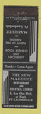 Matchbook Cover - New Marquee Restaurant Fort Lauderdale FL