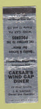 Matchbook Cover - Caesar's Wind Gap Diner PA WEAR