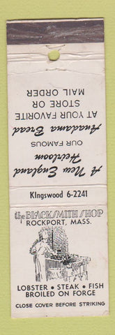 Matchbook Cover - Blacksmith Shop Rockport MA restaurant WEAR
