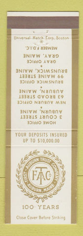 Matchbook Cover - Auburn Trust Company Auburn ME