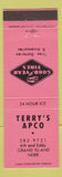 Matchbook Cover - Terry's Apco oil gas Grand Island NE Goodyear Tires