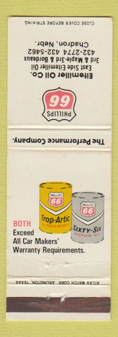 Matchbook Cover - Phillips 66 oil gas Eitemiller Chadron NE
