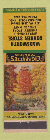 Matchbook Cover - Wadsworth Coerner Store Indianapolis IN