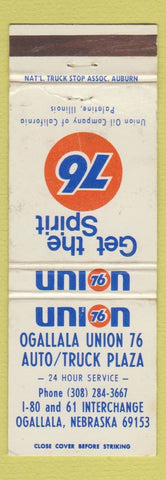 Matchbook Cover - Union 76 oil gas Ogallala NE WEAR