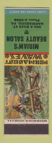 Matchbook Cover - Miriam's Beauty Salon Harrisburg PA WWII