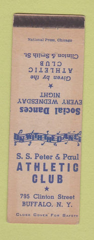 Matchbook Cover - SS Peter & Paul Athletic Club Buffalo NY