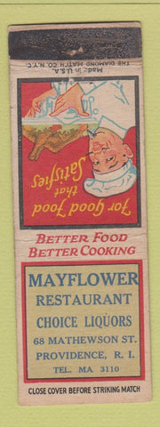 Matchbook Cover - Mayflower Restaurant Providence RI WORN