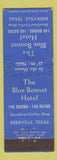 Matchbook Cover - Blue Bonnet Hotel Kerrville TX WEAR