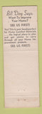 Matchbook Cover - WU Clement Lumber Baton Rouge LA