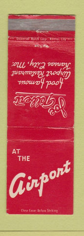 Matchbook Cover - Joe Gilbert Restaurant Airport Kansas City MO
