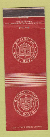 Matchbook Cover - Harvard Club of Boston MA