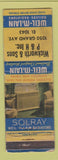 Matchbook Cover - Weil McLAin Radiant Heating Wickworth WORN