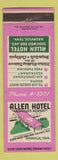 Matchbook Cover - Allen Hotel Nashville TN