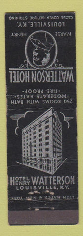 Matchbook Cover - Watterson Hotel Louisville KY