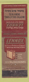 Matchbook Cover - Lennox Air Heating Roth Grafton ND WEAR